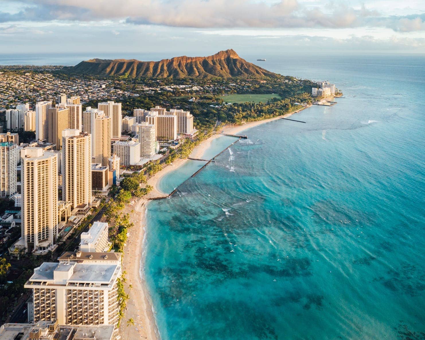 waikiki beach diamond head 1